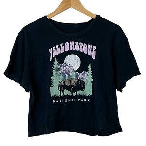Yellowstone National Park | graphic cropped boxy tee shirt size extra la…